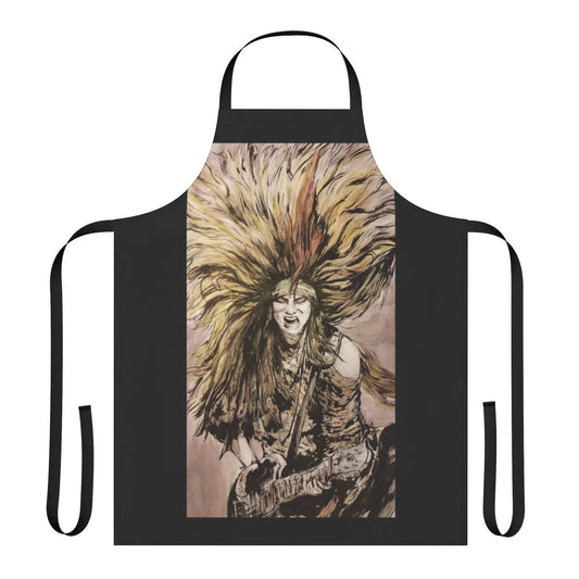 X Japan Inspired Apron featuring the image of Hide Hideto Matsumoto, the legendary guitarist of the iconic Japanese rock band.
