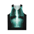 Unisex x-ray anatomy tank top with skeletal system design