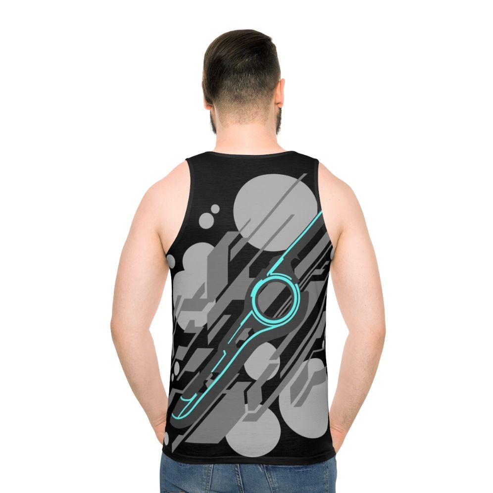 Xenoblade Chronicles abstract grey unisex tank top