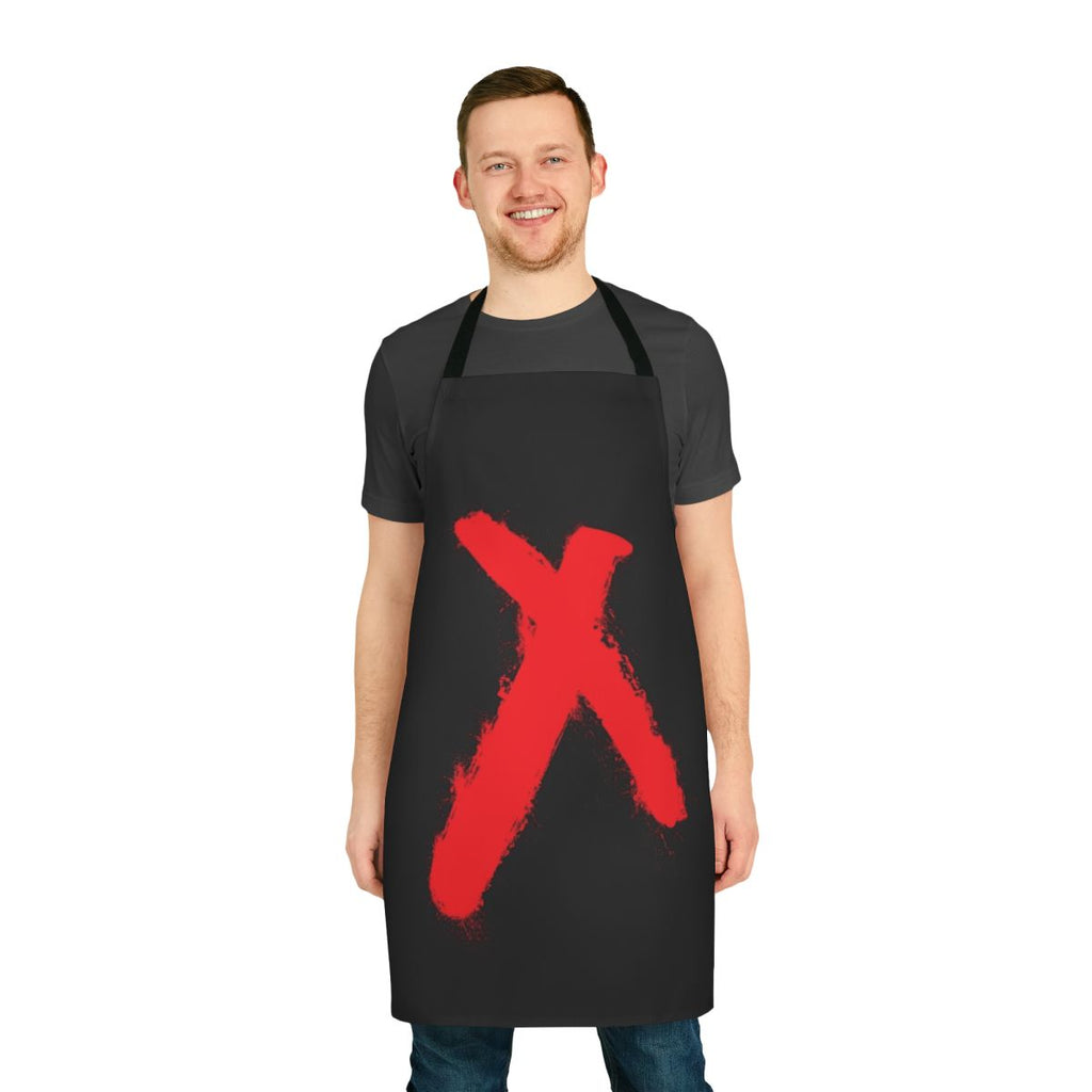 Xenogears-inspired apron featuring the Zohar symbol and retro gaming design