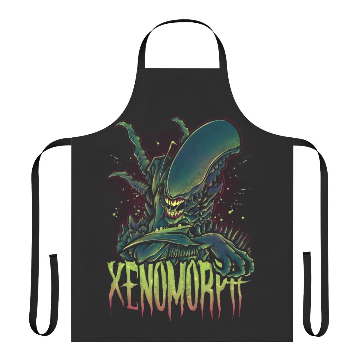 Apron featuring a menacing xenomorph design inspired by the iconic Alien movies