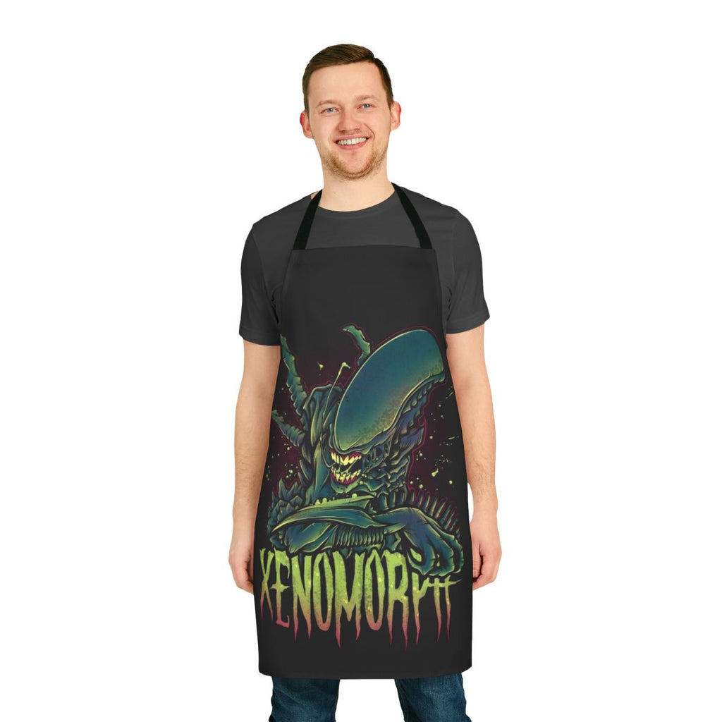 Apron featuring a menacing xenomorph design inspired by the iconic Alien movies