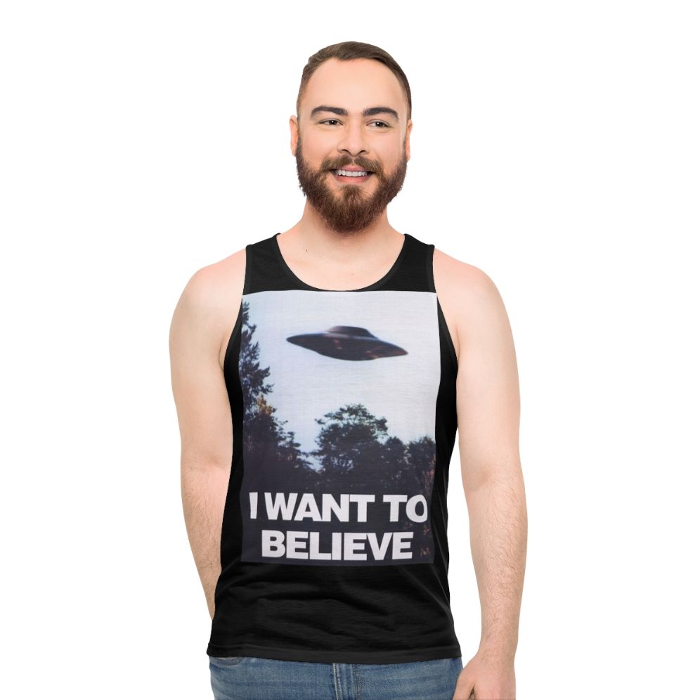 Unisex "I Want to Believe" X-Files Themed Tank Top