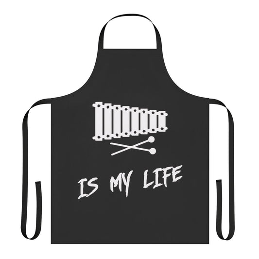 Xylophone themed apron with musical notes design