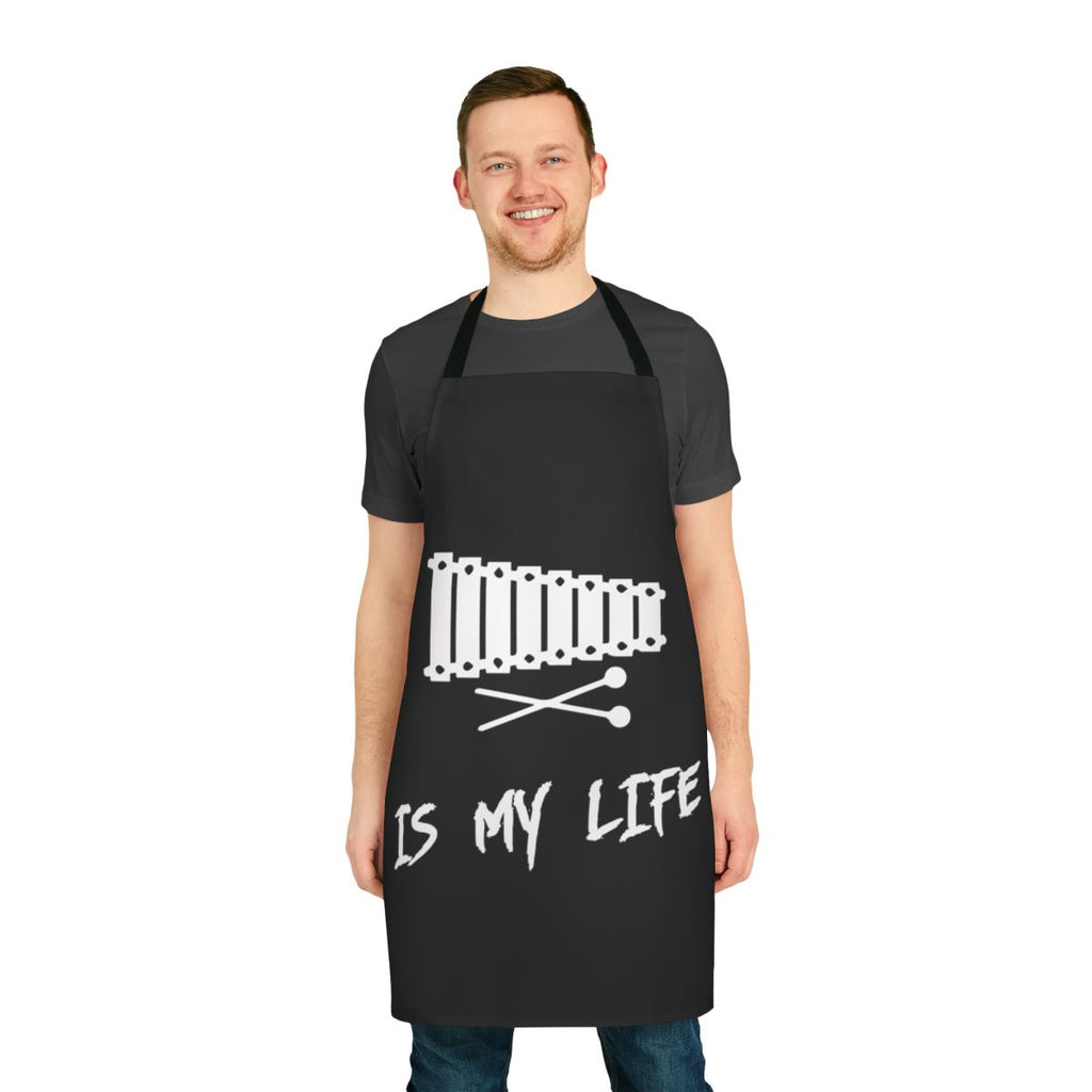 Xylophone themed apron with musical notes design