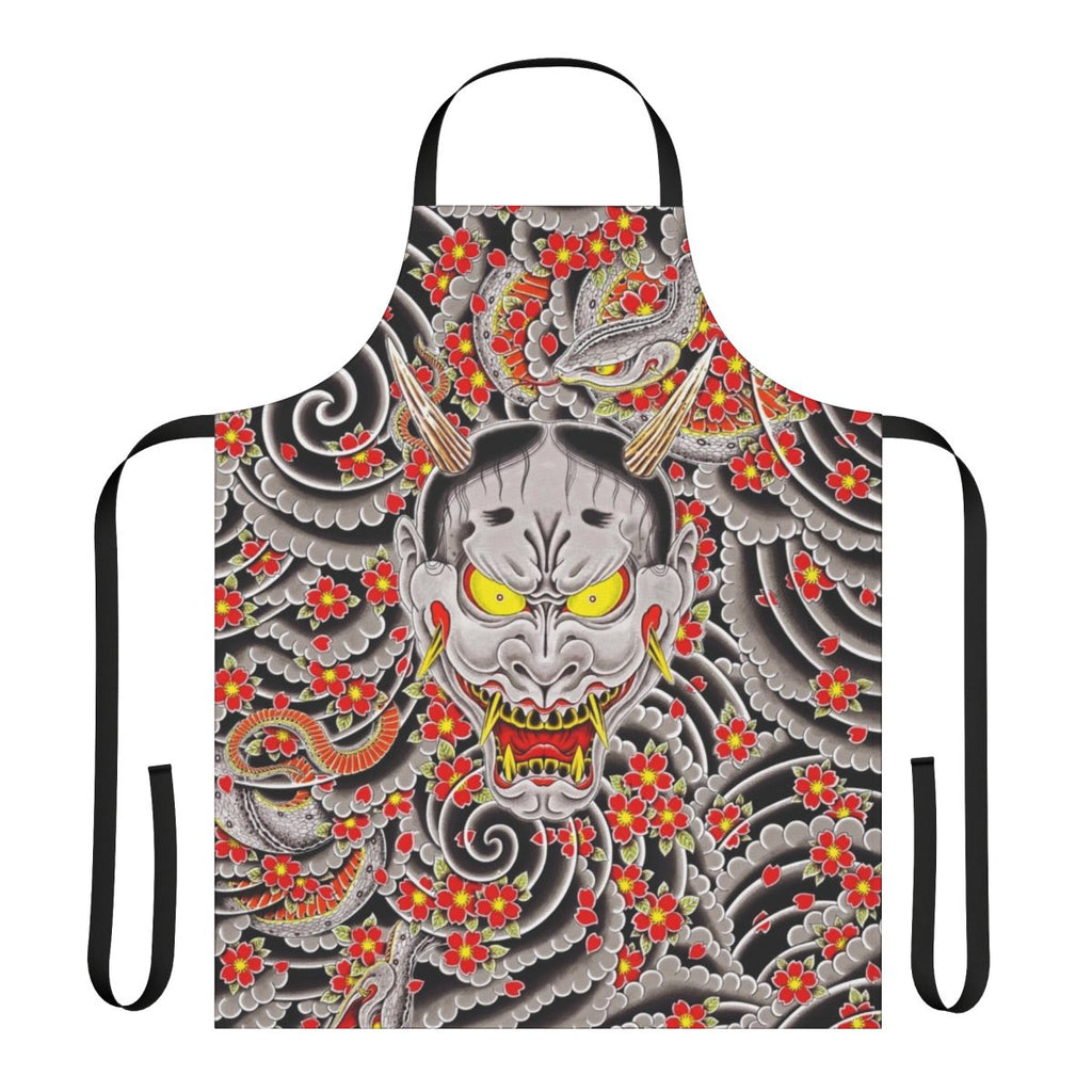 Apron featuring the Hannya design and Goro Majima from the Yakuza 0 video game