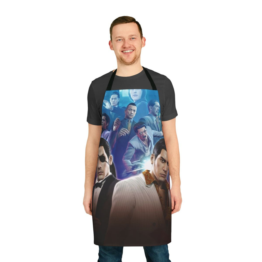 Stylized apron featuring characters from the popular Yakuza video game series