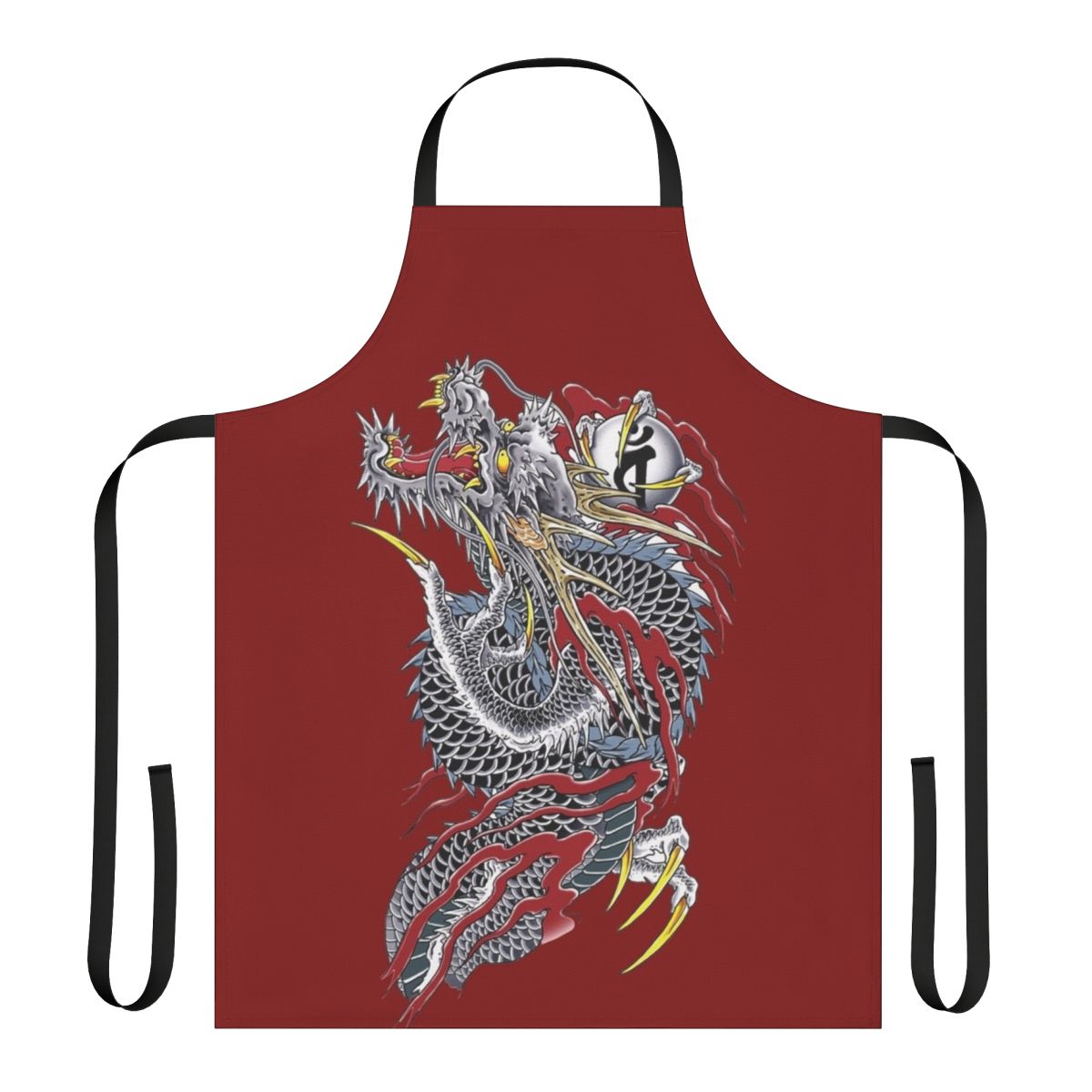 Yakuza-themed apron with Japanese-inspired design for gaming enthusiasts