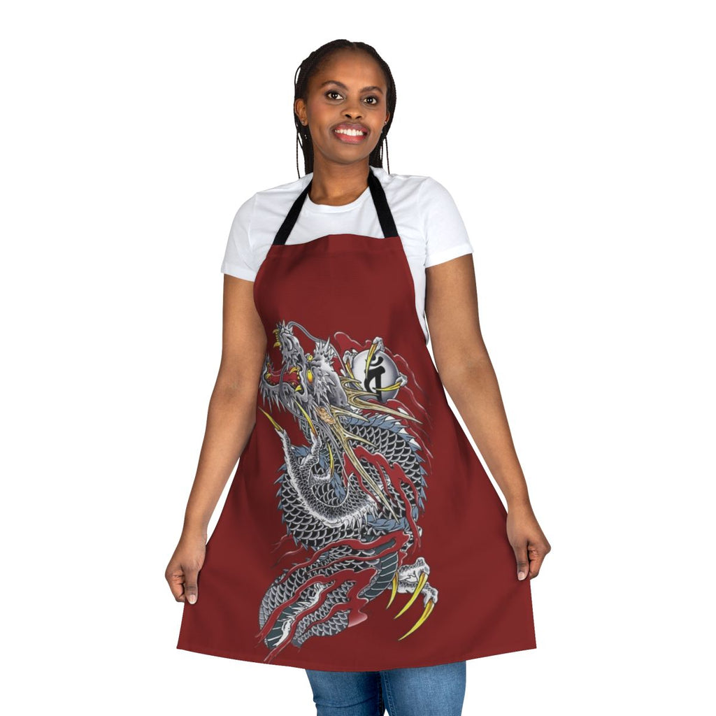 Yakuza-themed apron with Japanese-inspired design for gaming enthusiasts