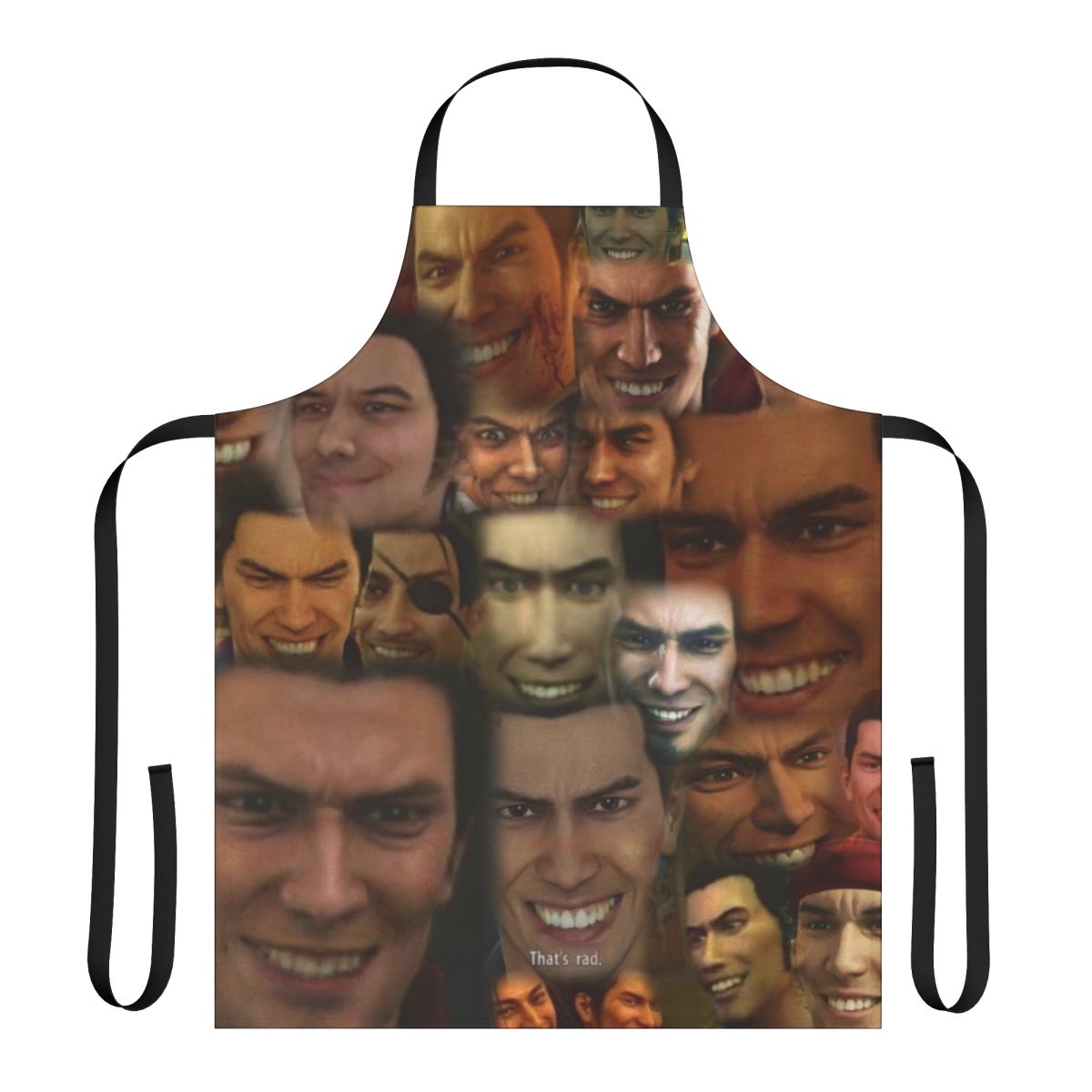 Stylized apron featuring the protagonist Kazuma Kiryu from the Yakuza video game series