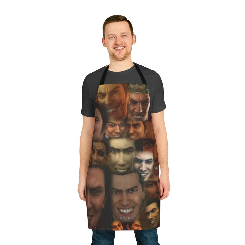 Stylized apron featuring the protagonist Kazuma Kiryu from the Yakuza video game series