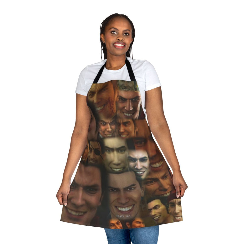 Stylized apron featuring the protagonist Kazuma Kiryu from the Yakuza video game series