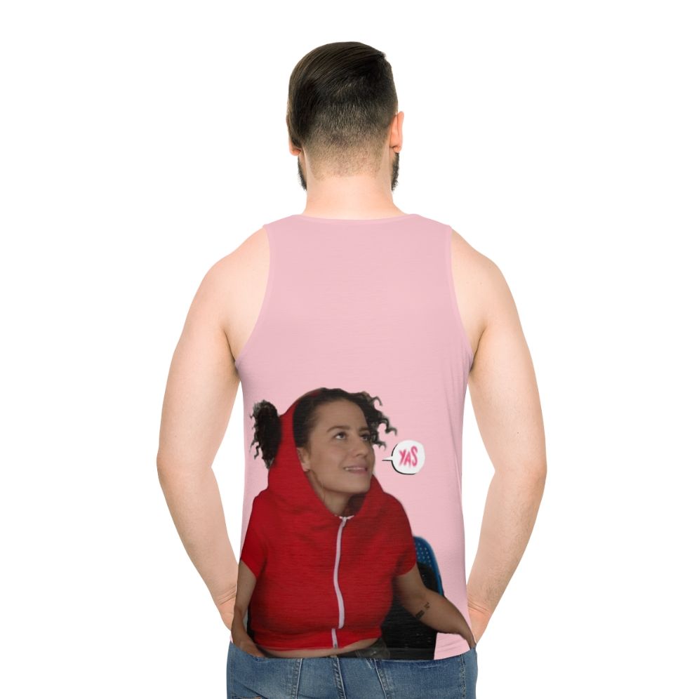 Broad City inspired unisex tank top with 'Yas Queen' text