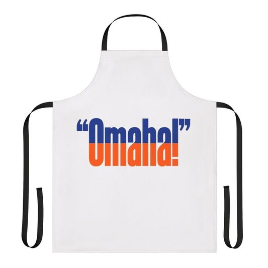 Yell apron featuring Denver Broncos colors and design