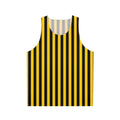Yellow and Black Striped Pattern Unisex Tank Top