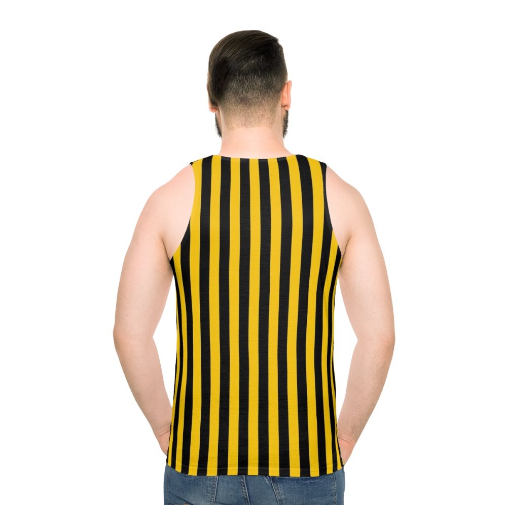 Yellow and Black Striped Pattern Unisex Tank Top