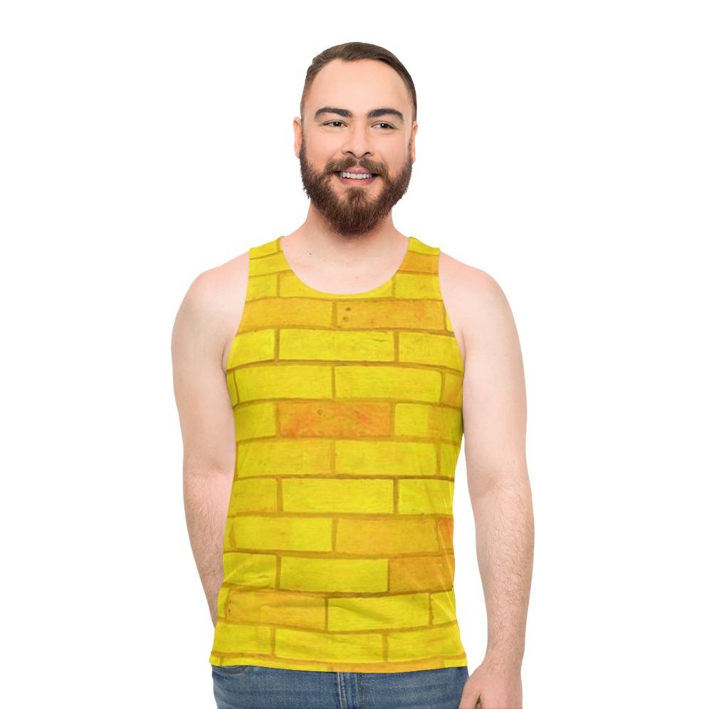 Unisex yellow brick road tank top
