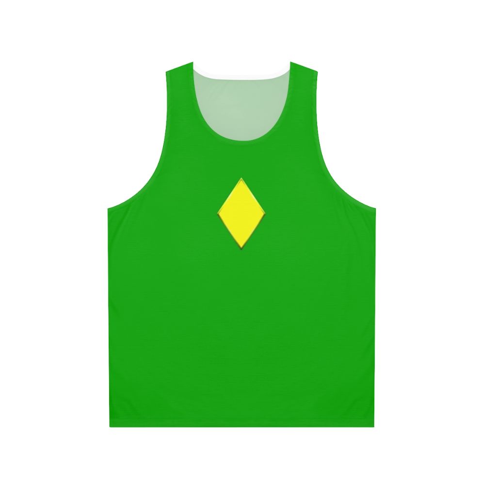 Yellow diamond superhero unisex tank top