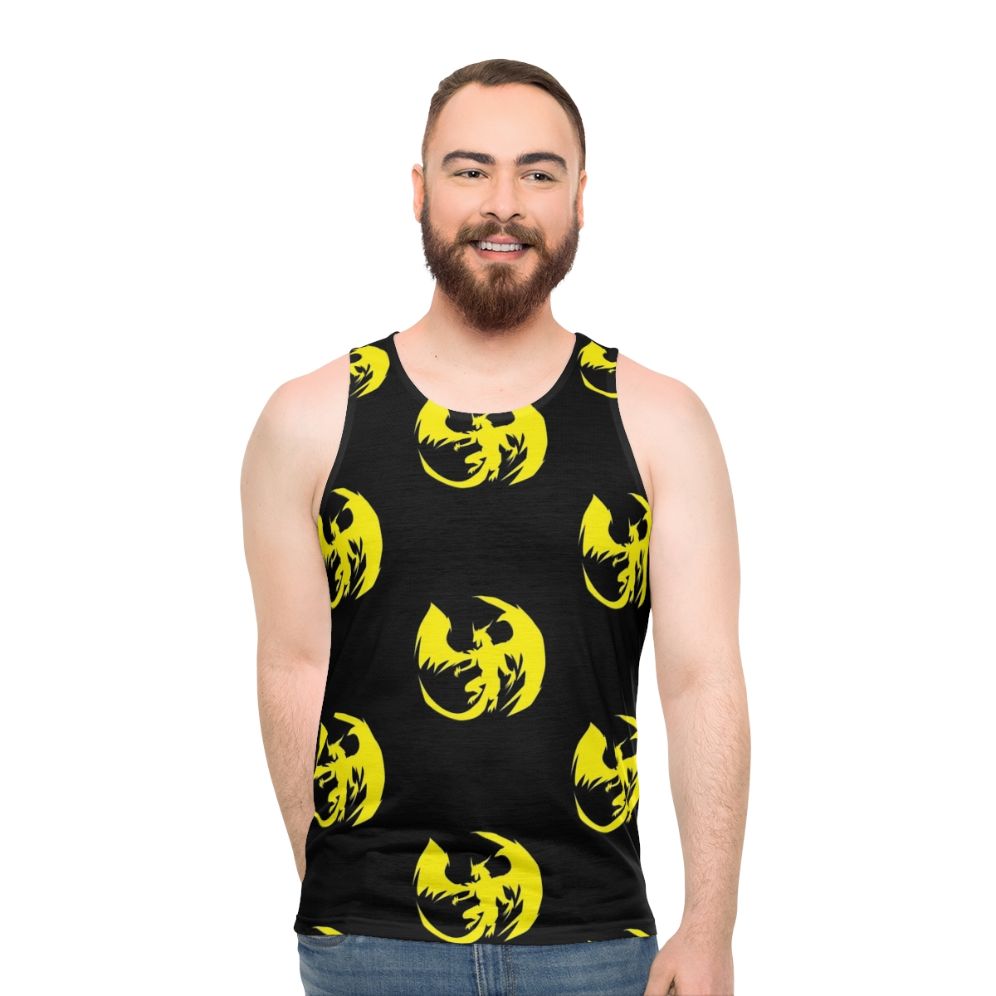Unisex yellow dragon legendary animal mythical creature tank top