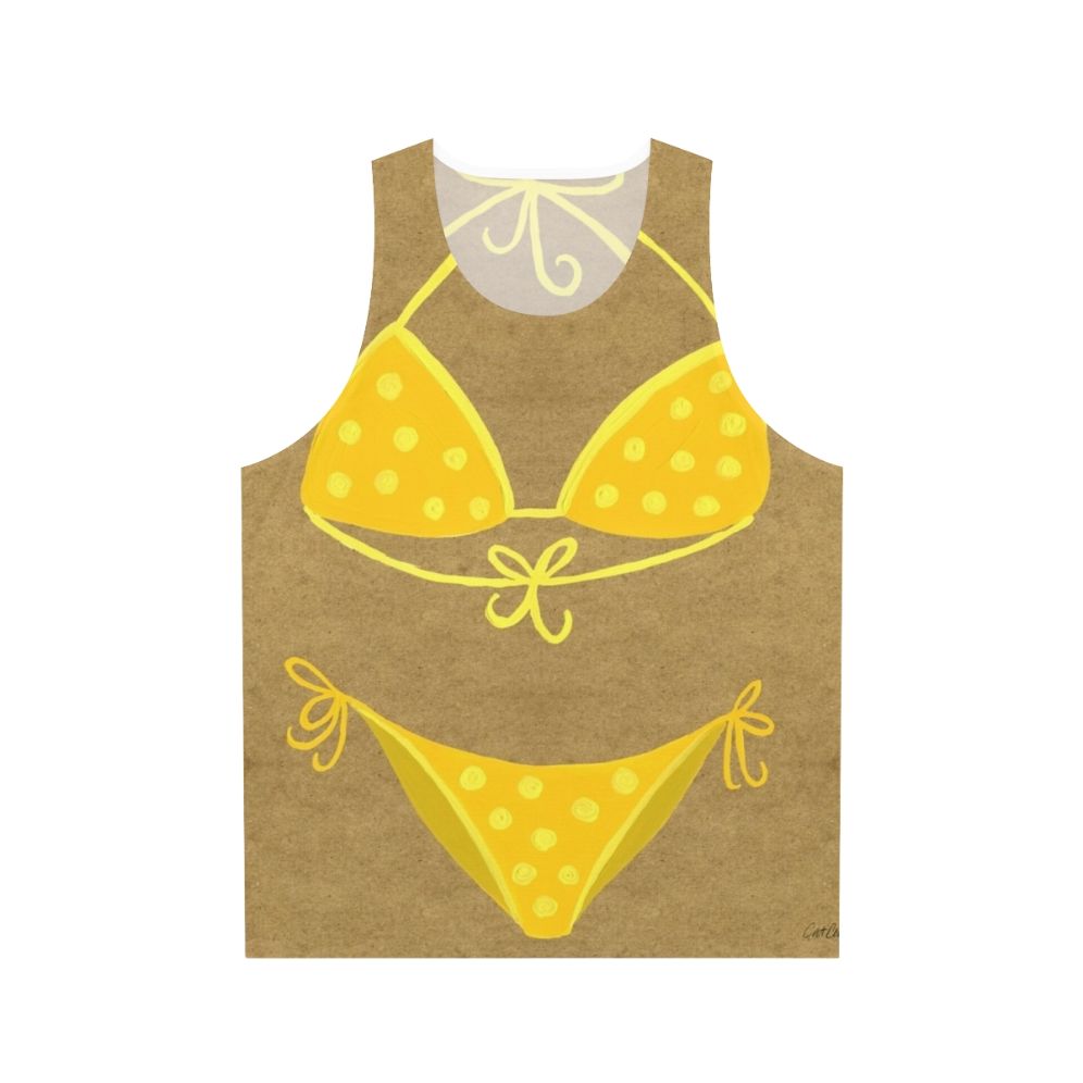 Yellow polka dot tank top