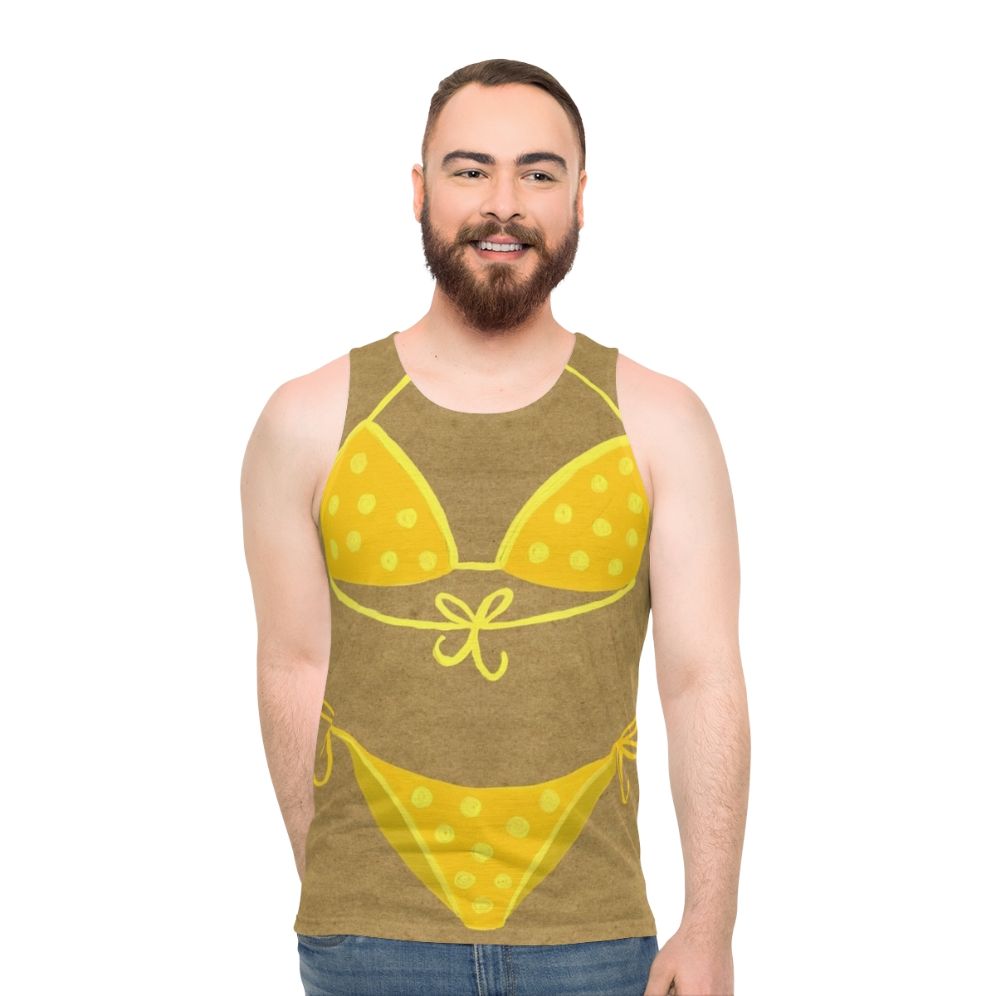 Yellow polka dot tank top
