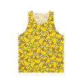 Yellow rubber duck unisex tank top
