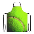 Yellow apron with tennis ball design, perfect for tennis enthusiasts