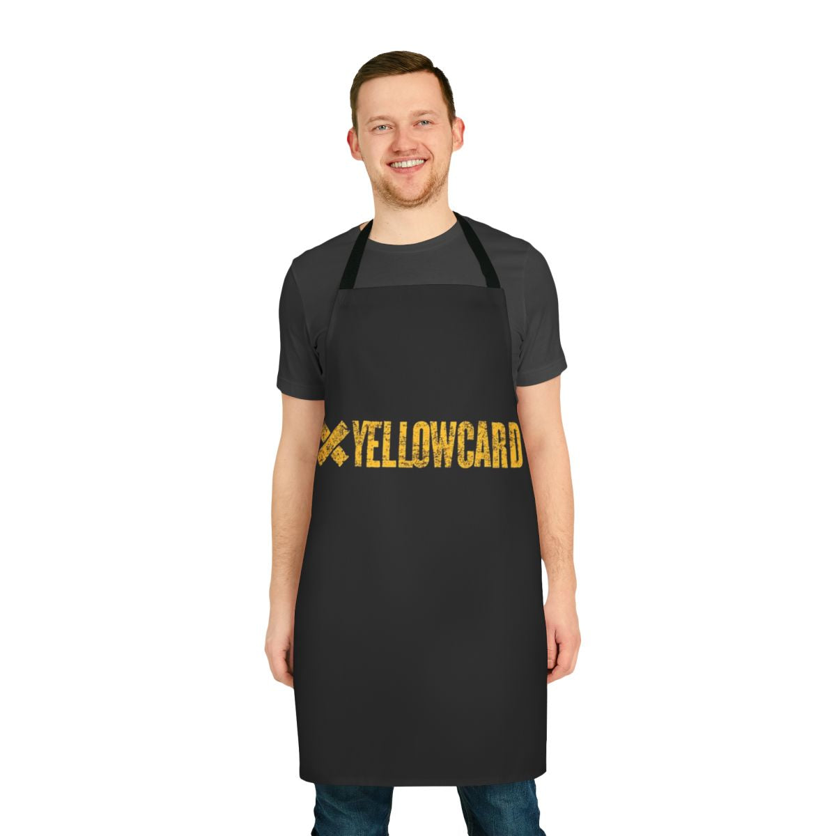 Yellowcard-inspired apron with a sporty, punk rock design