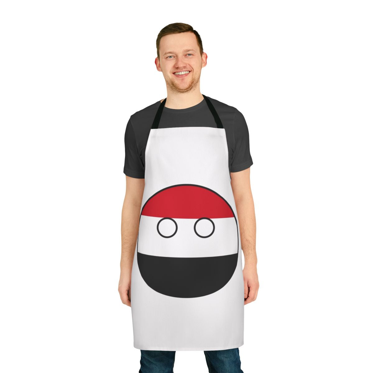 Apron featuring the Yemen countryball and a design highlighting Yemeni culture and history