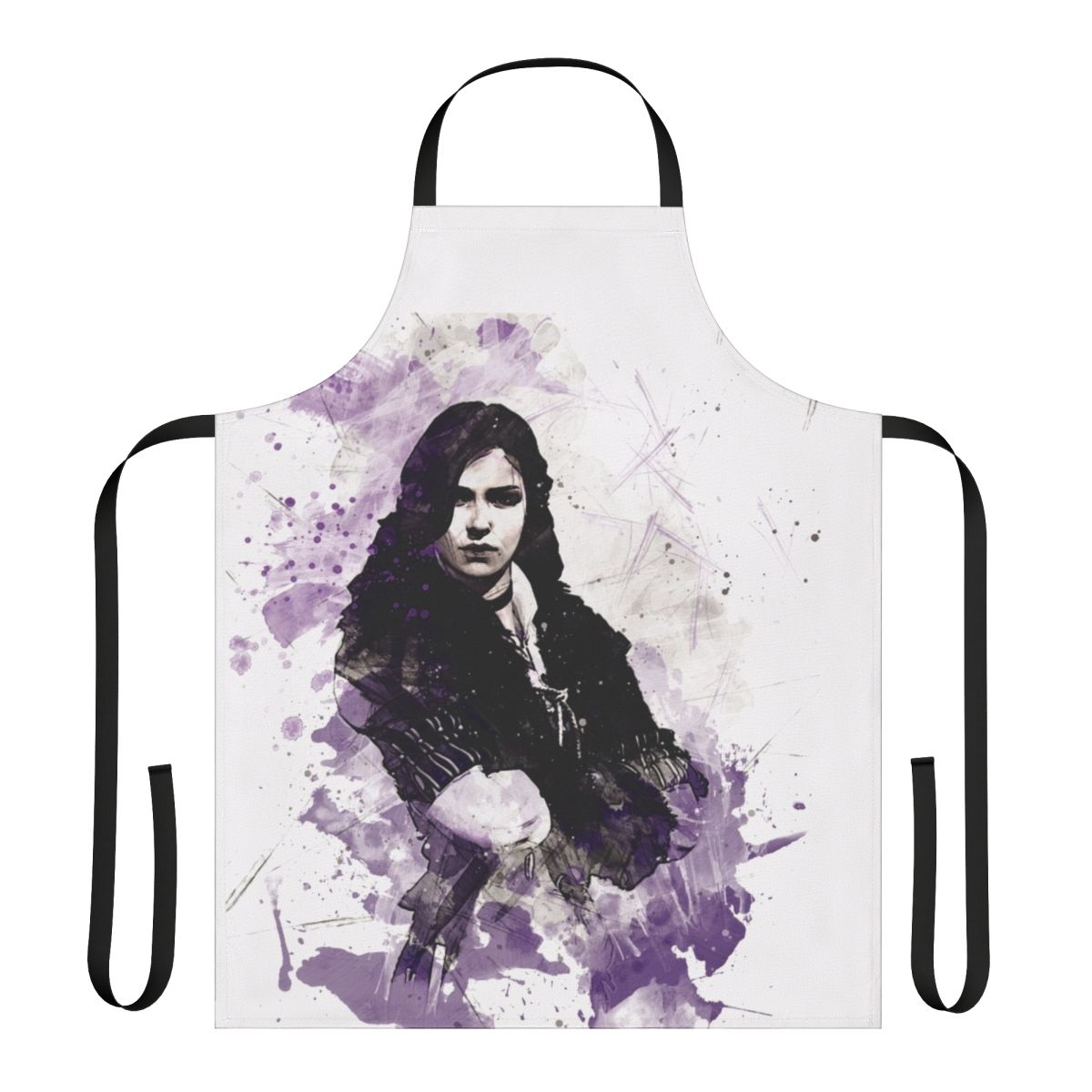 Artwork of Yennefer from The Witcher series printed on a high-quality apron.