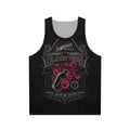 Yharnam's Blood Vials Unisex Tank Top featuring a gothic and Lovecraft-inspired design