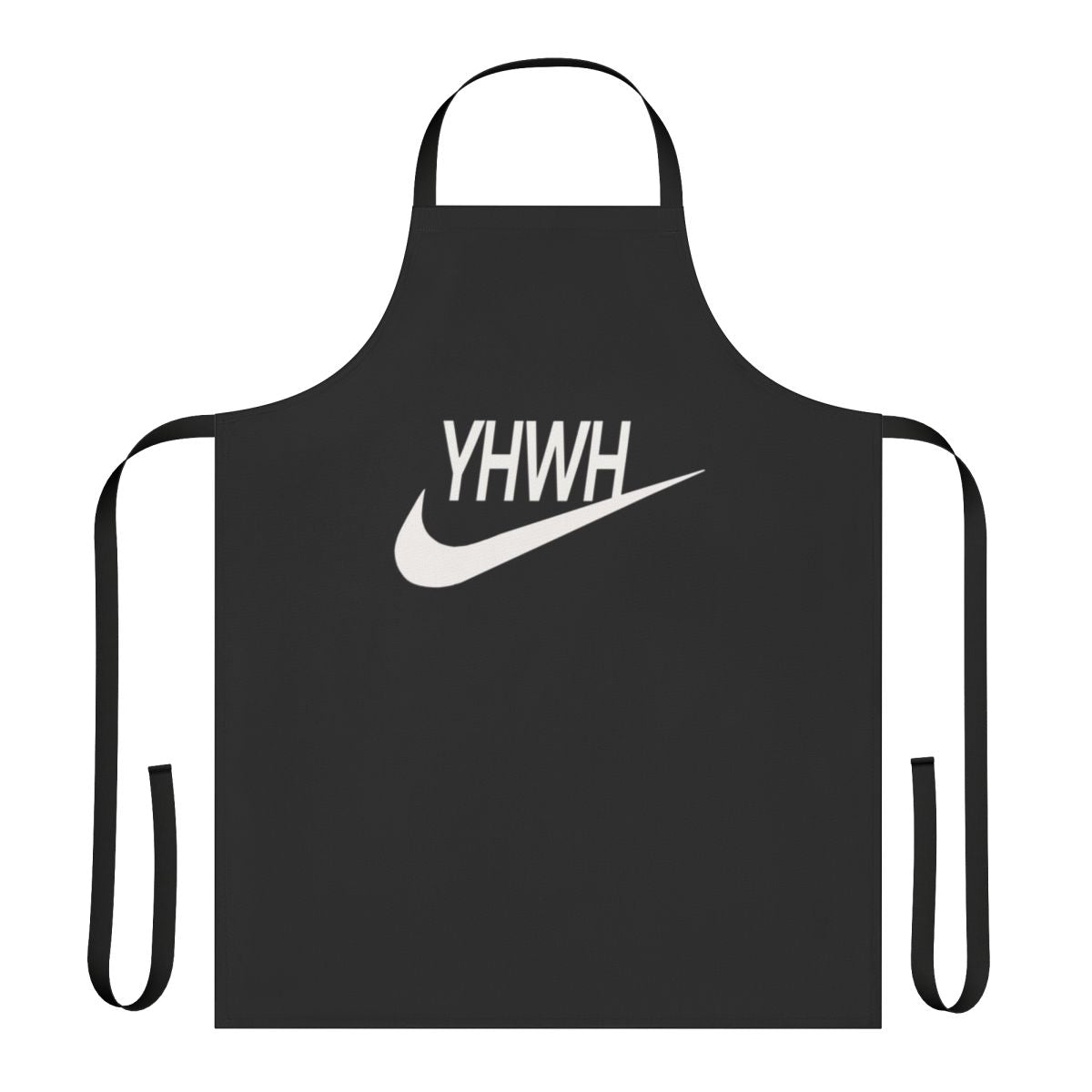 Yhwh-inspired sports logo printed on a high-quality, durable apron