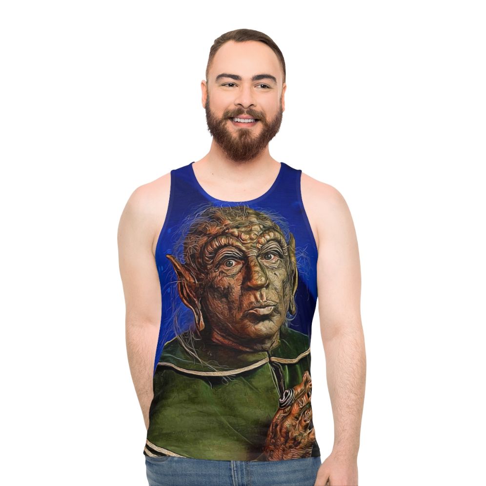 Unisex yogurt-inspired sci-fi parody tank top