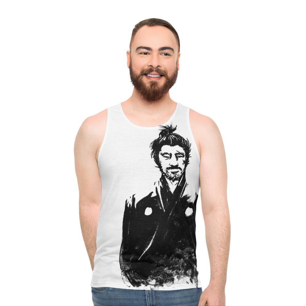 Yojimbo Unisex Tank Top Featuring Iconic Samurai Character