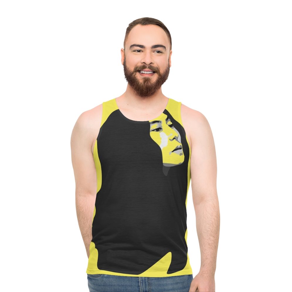 Yoko Ono inspired pop art graphic tank top