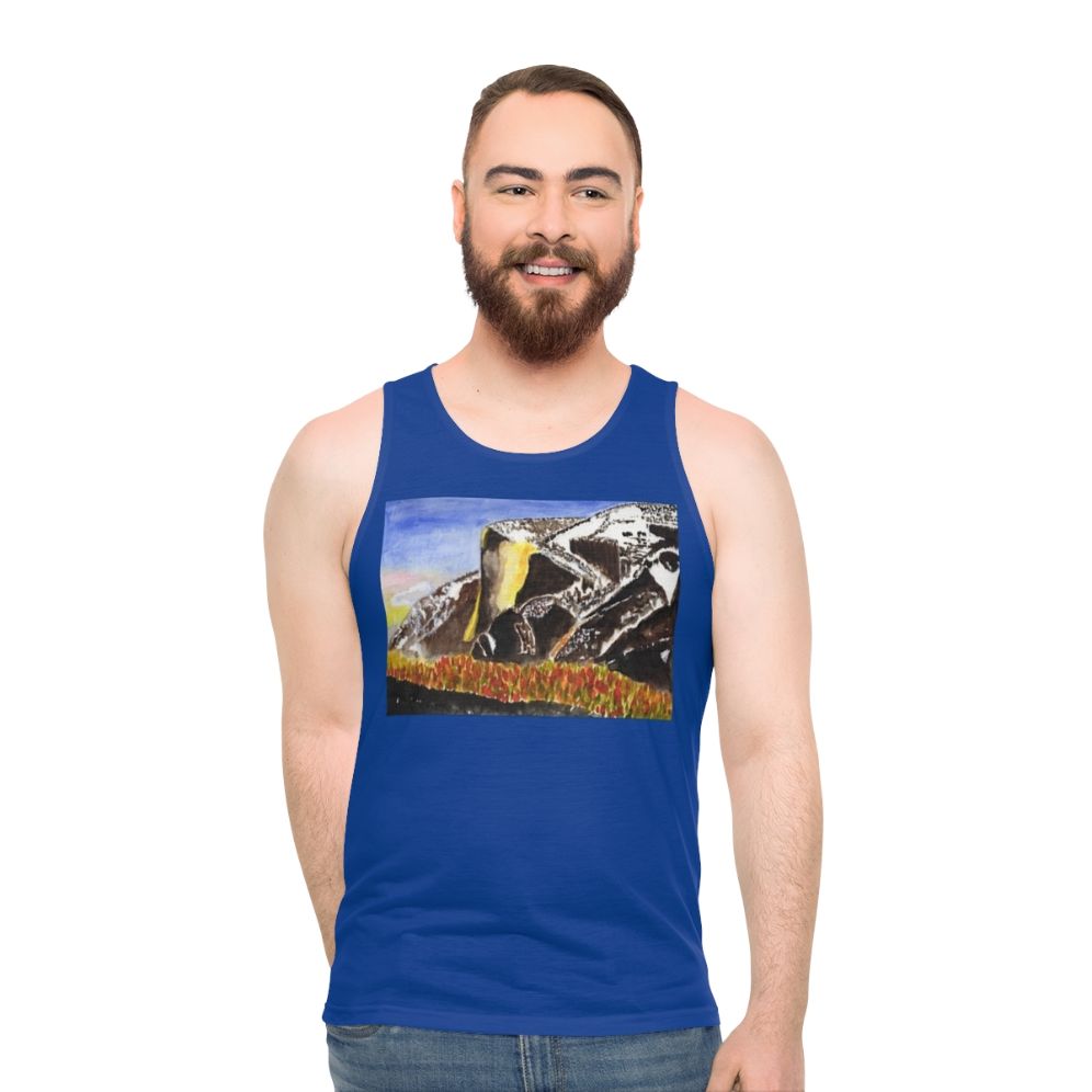 Yosemite waterfall unisex tank top