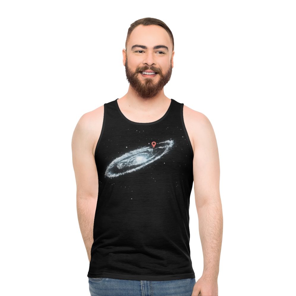 Unisex "You Are Here" Milky Way Galaxy Tank Top