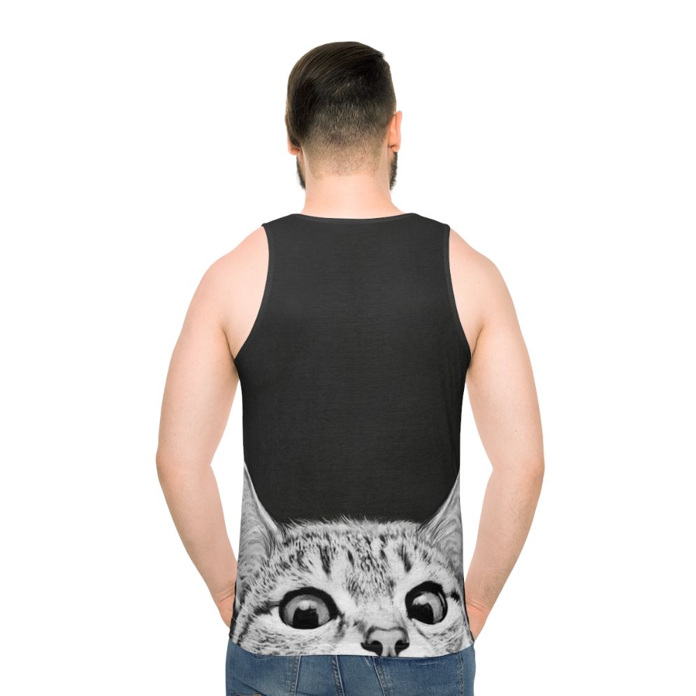 Unisex 'You Asleep Yet?' cat-themed tank top