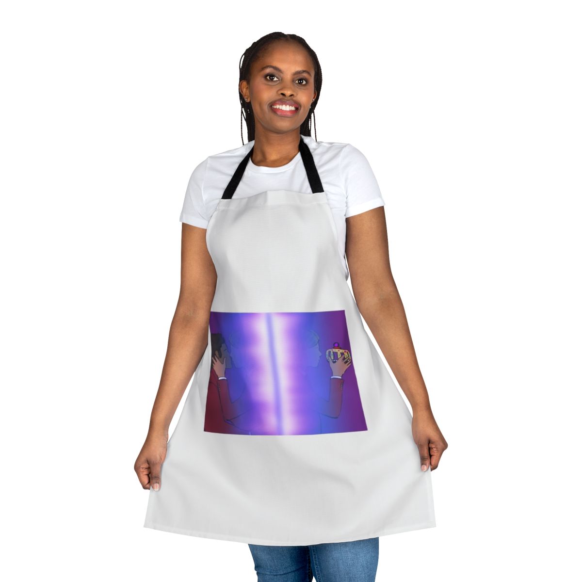Young Royals-inspired apron featuring characters Wilhelm and Simon