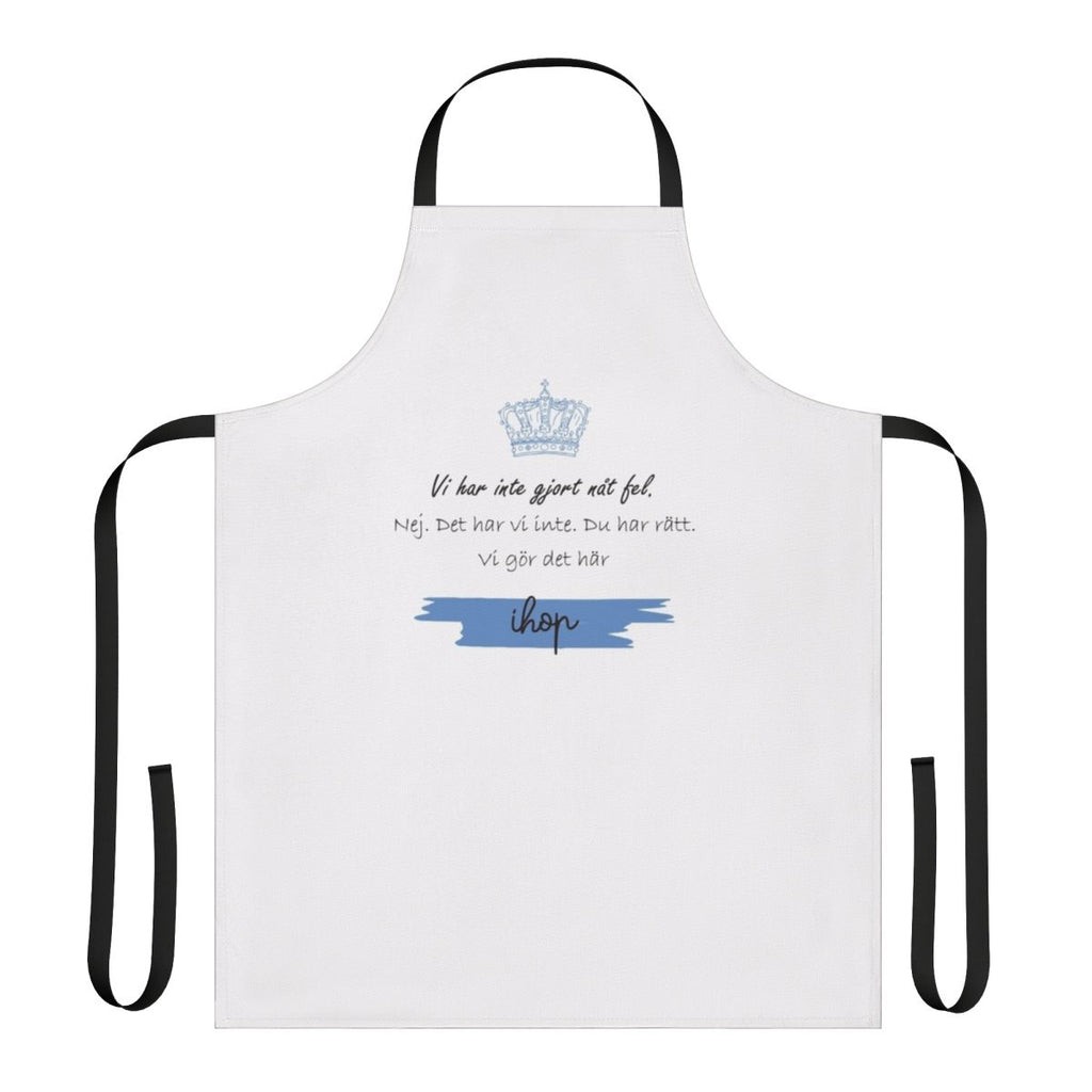 Young Royals-inspired apron featuring a line art design of Prince Wilhelm and Simon Eriksson