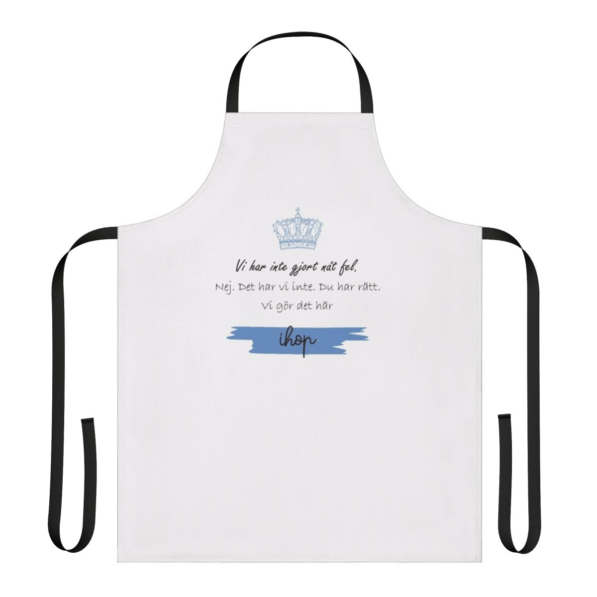 Young Royals-inspired apron featuring a line art design of Prince Wilhelm and Simon Eriksson
