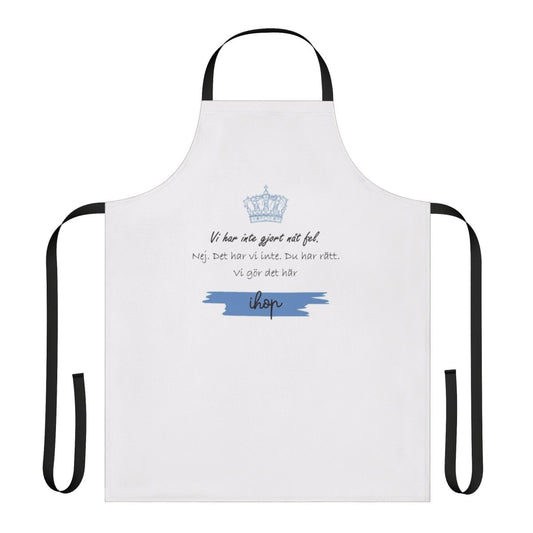 Young Royals-inspired apron featuring a line art design of Prince Wilhelm and Simon Eriksson
