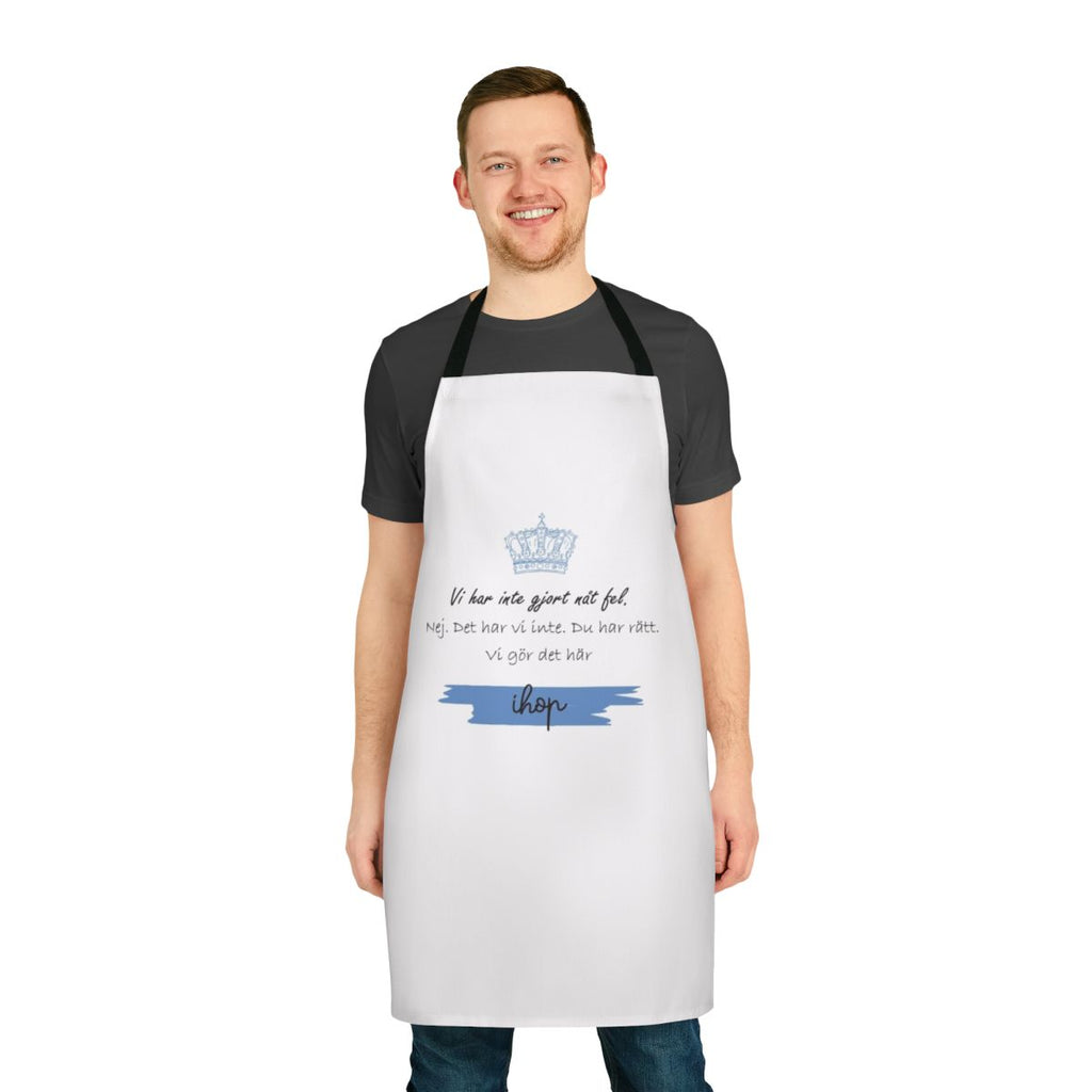 Young Royals-inspired apron featuring a line art design of Prince Wilhelm and Simon Eriksson