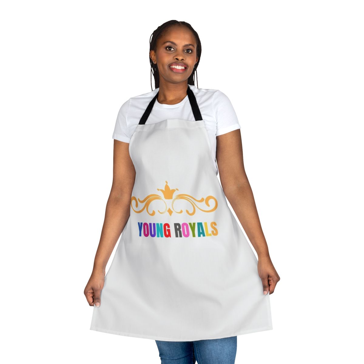 Young Royals inspired apron featuring characters Wilhelm and Simon