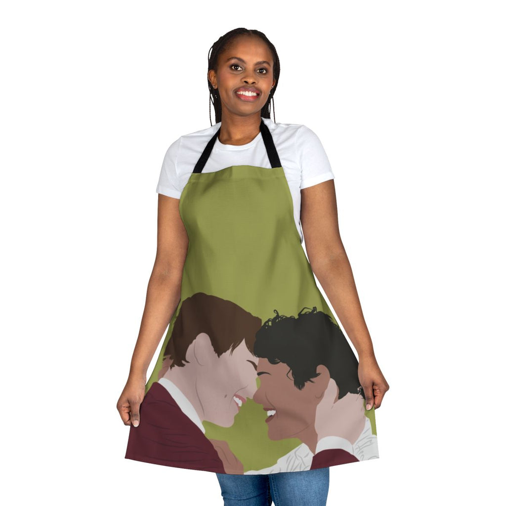 Young Royals inspired apron featuring a line art design of Prince Wilhelm and Simon Eriksson.