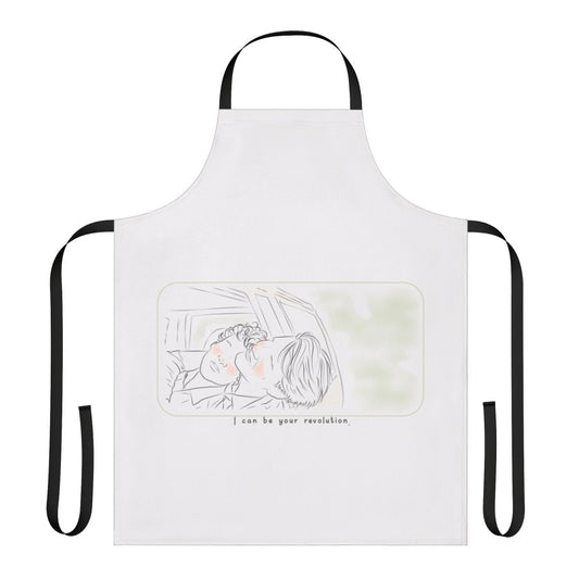 Apron featuring line art design inspired by the Netflix series Young Royals