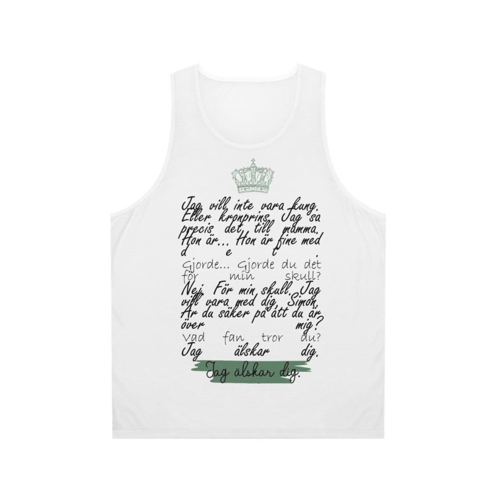 Young Royals Unisex Tank Top featuring Prince Wilhelm and Simon Eriksson