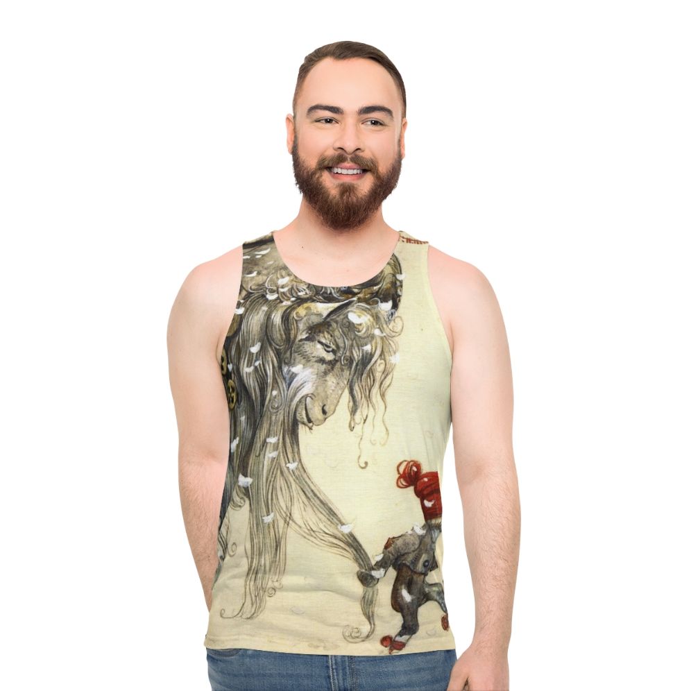 Yule Goat John Bauer Christmas Tank Top