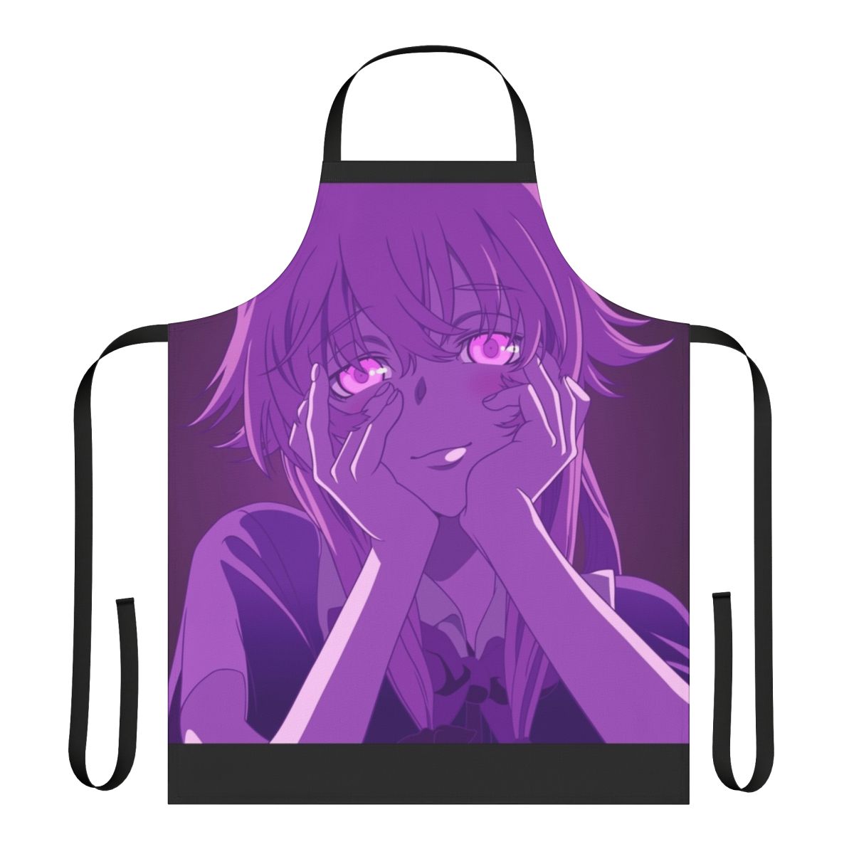 Yuno Gasai-inspired anime apron featuring the character from the Mirai Nikki Future Diary series