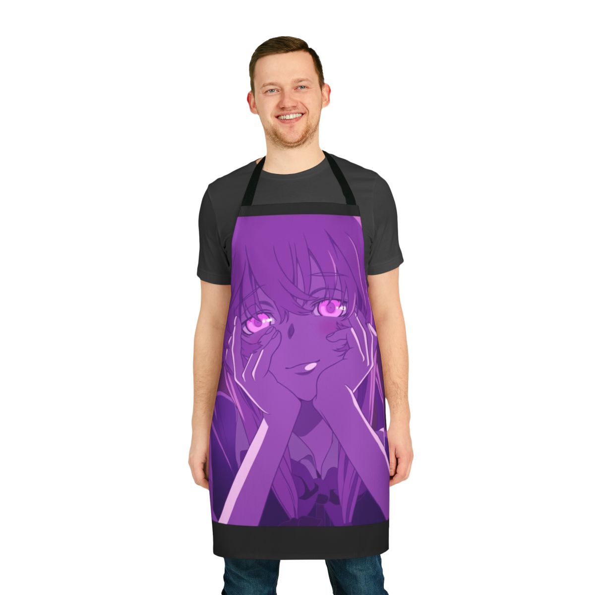 Yuno Gasai-inspired anime apron featuring the character from the Mirai Nikki Future Diary series